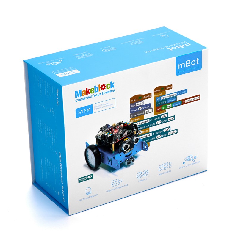 Makeblock mBot Robot Kit + Interactive Light & Sound Add-on Pack